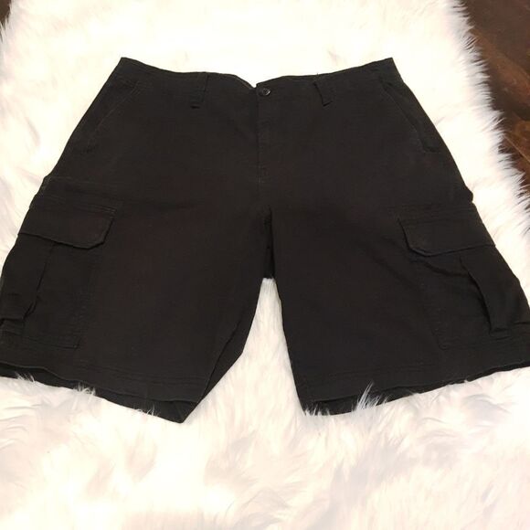 𝅺GEORGE Black Cargo Shorts size 36 - Picture 3 of 8